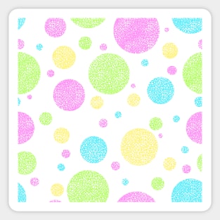 Pastel Neon polka dot summer Sticker